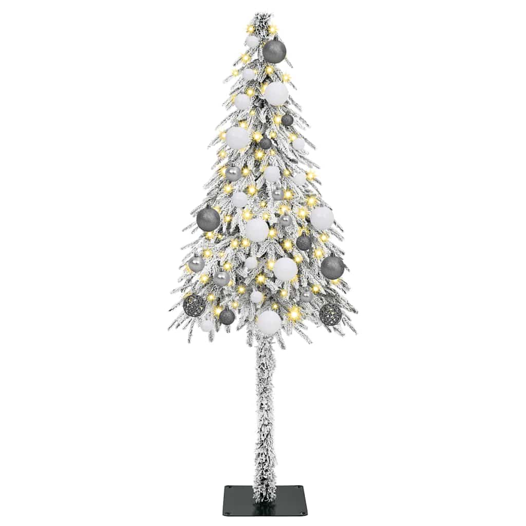 vidaXL Χριστουγεννιάτικο Δέντρο με 150 LED Λευκό 120 cm ΠΕ και Ατσάλι