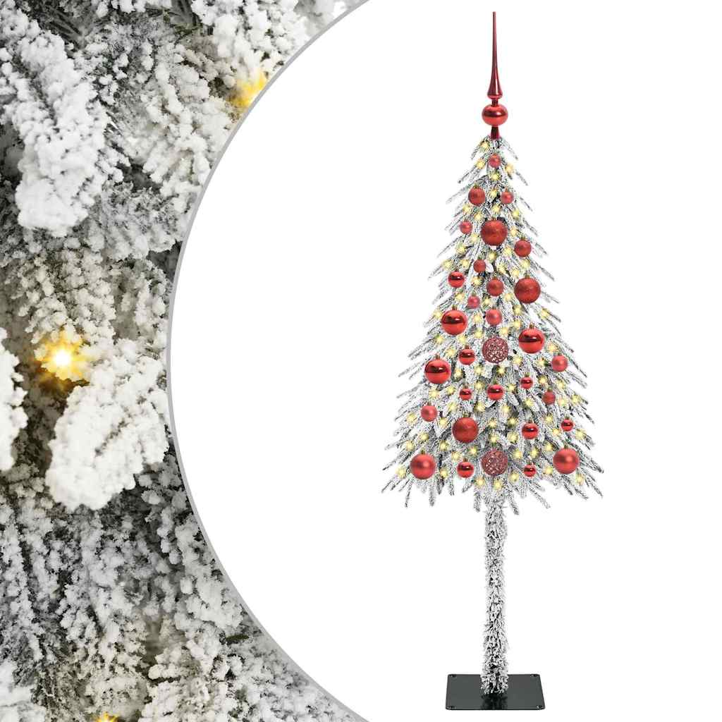vidaXL Χριστουγεννιάτικο Δέντρο με 150 LED Λευκό 120 cm ΠΕ και Ατσάλι