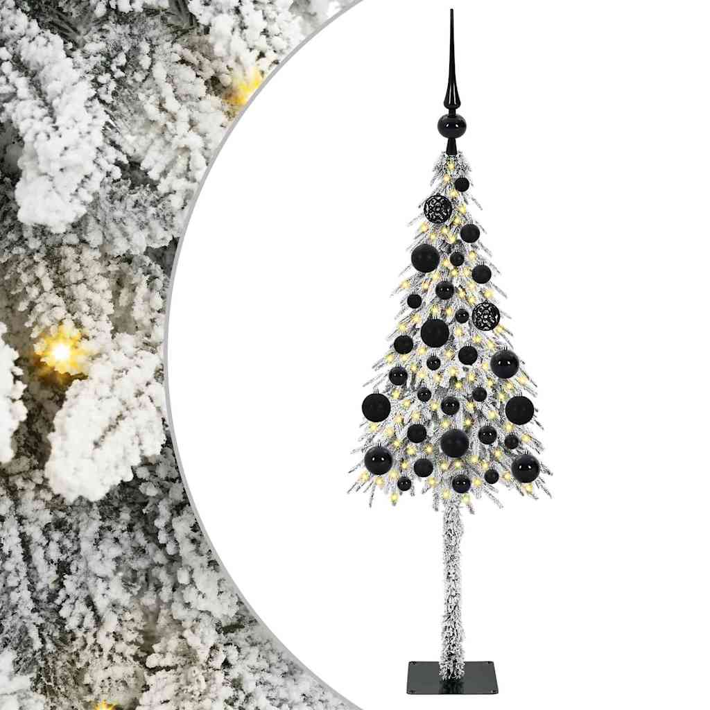 vidaXL Χριστουγεννιάτικο Δέντρο με 150 LED Λευκό 120 cm ΠΕ και Ατσάλι