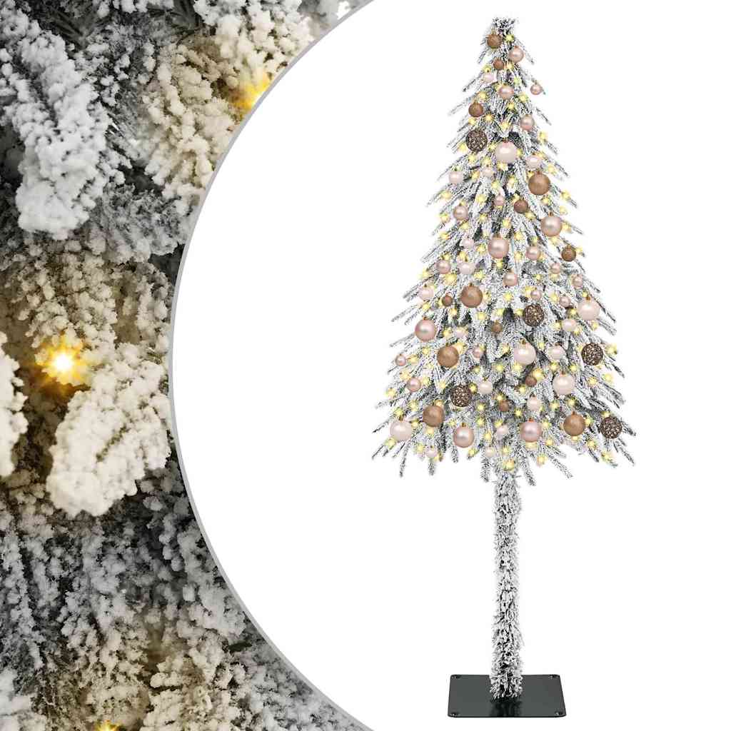 vidaXL Χριστουγεννιάτικο Δέντρο με 300 LED Λευκό 180 cm ΠΕ και Ατσάλι