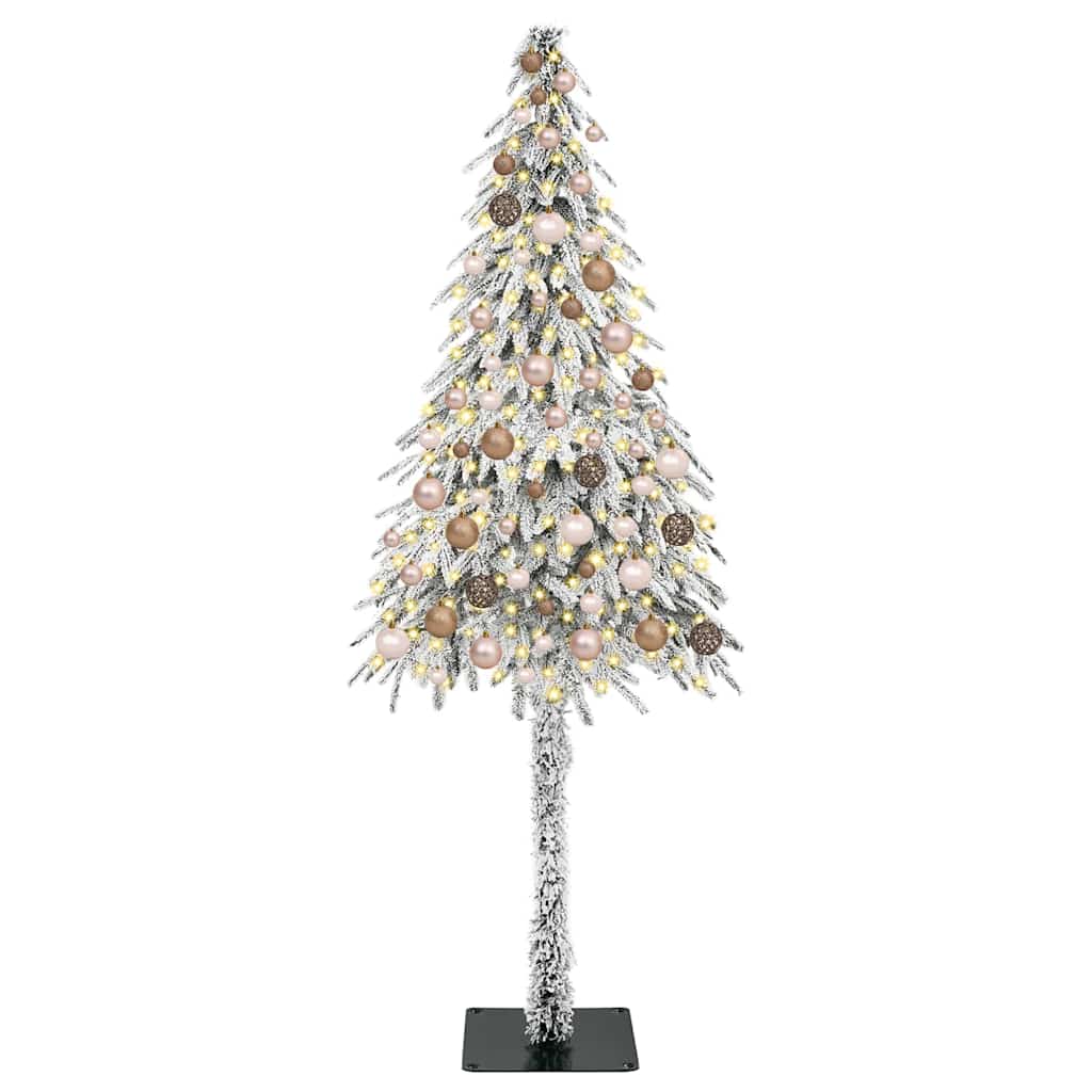 vidaXL Χριστουγεννιάτικο Δέντρο με 300 LED Λευκό 180 cm ΠΕ και Ατσάλι