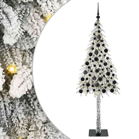 vidaXL Χριστουγεννιάτικο Δέντρο με 300 LED Λευκό 180 cm ΠΕ και Ατσάλι