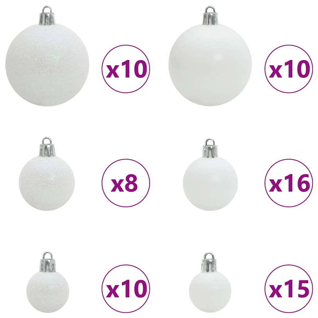 vidaXL Χριστουγεννιάτικο Δέντρο με 300 LED Λευκό 180 cm ΠΕ και Ατσάλι