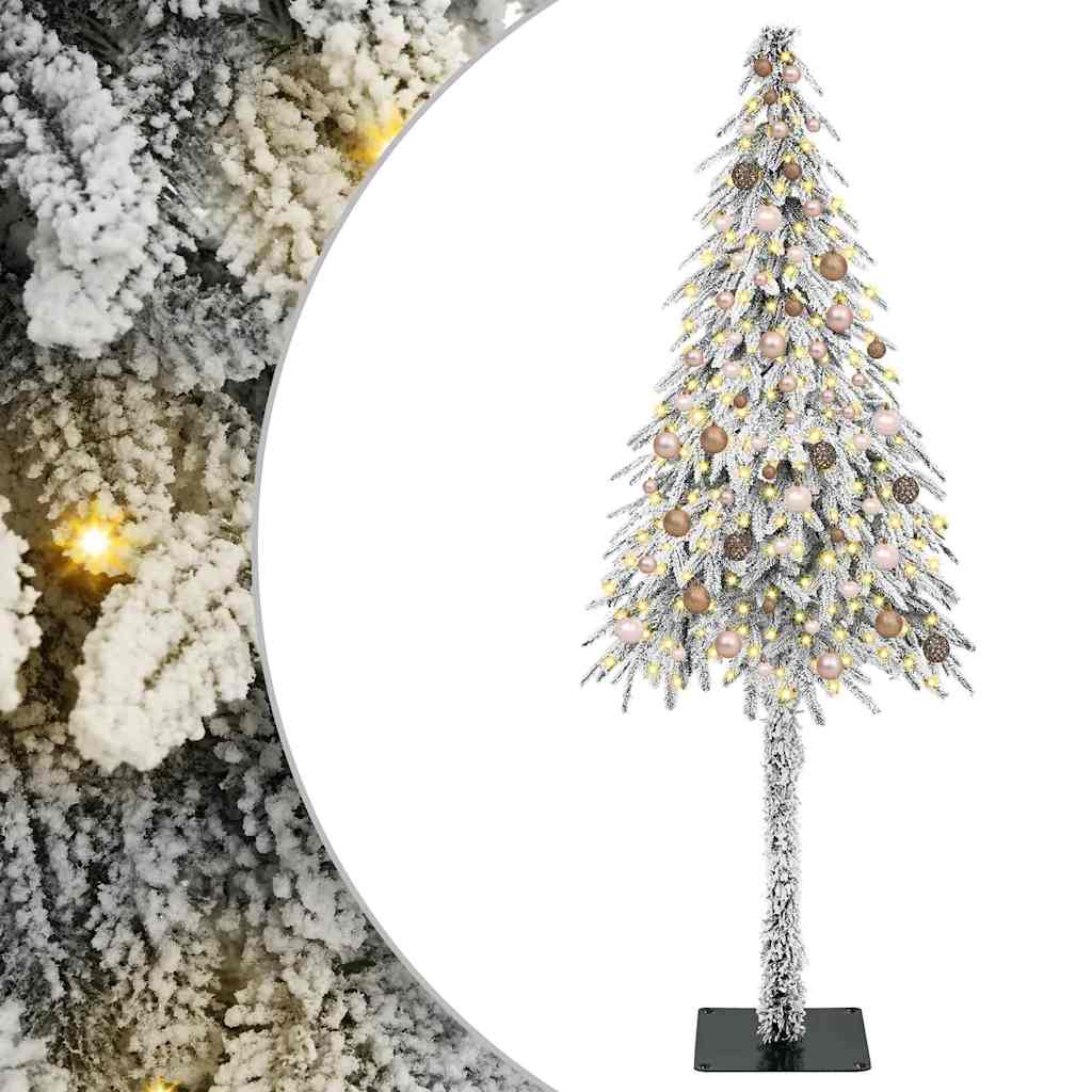 vidaXL Χριστουγεννιάτικο Δέντρο με 300 LED Λευκό 210 cm ΠΕ και Ατσάλι