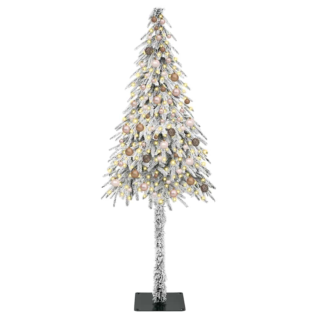 vidaXL Χριστουγεννιάτικο Δέντρο με 300 LED Λευκό 210 cm ΠΕ και Ατσάλι
