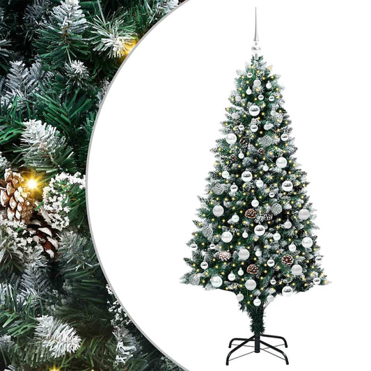 vidaXL Τεχνητό Χριστουγεννιάτικο Δέντρο με 300 LED Πράσινο 180 cm