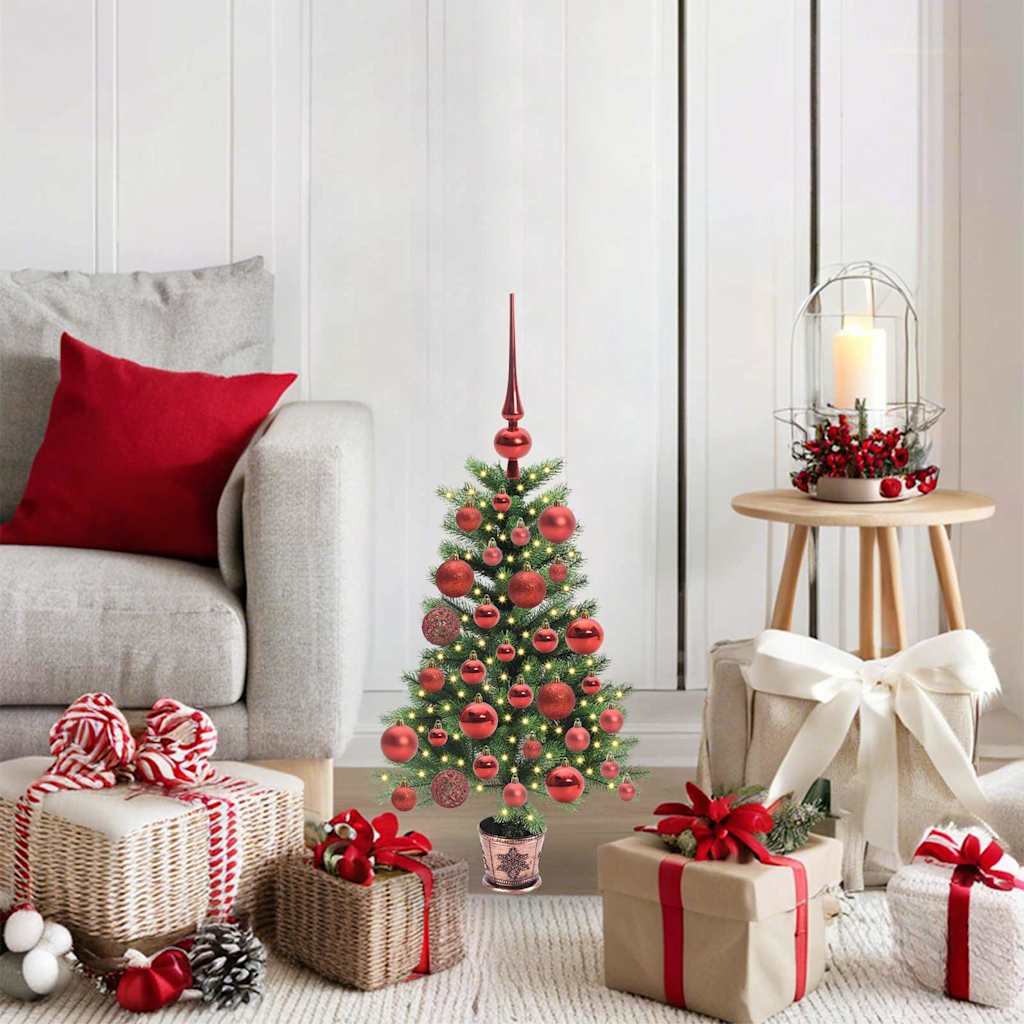 vidaXL Χριστουγεννιάτικο Δέντρο με 150 LED με βάση Πράσινο 65 cm PE