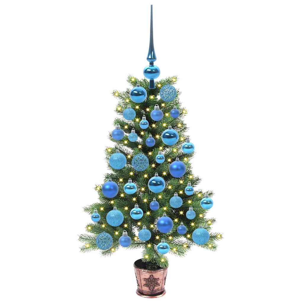 vidaXL Χριστουγεννιάτικο Δέντρο με 150 LED με βάση Πράσινο 90 cm PE