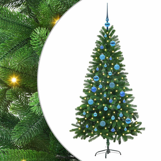 vidaXL Χριστουγεννιάτικο Δέντρο με 150 LED με βάση Πράσινο 150 cm PE