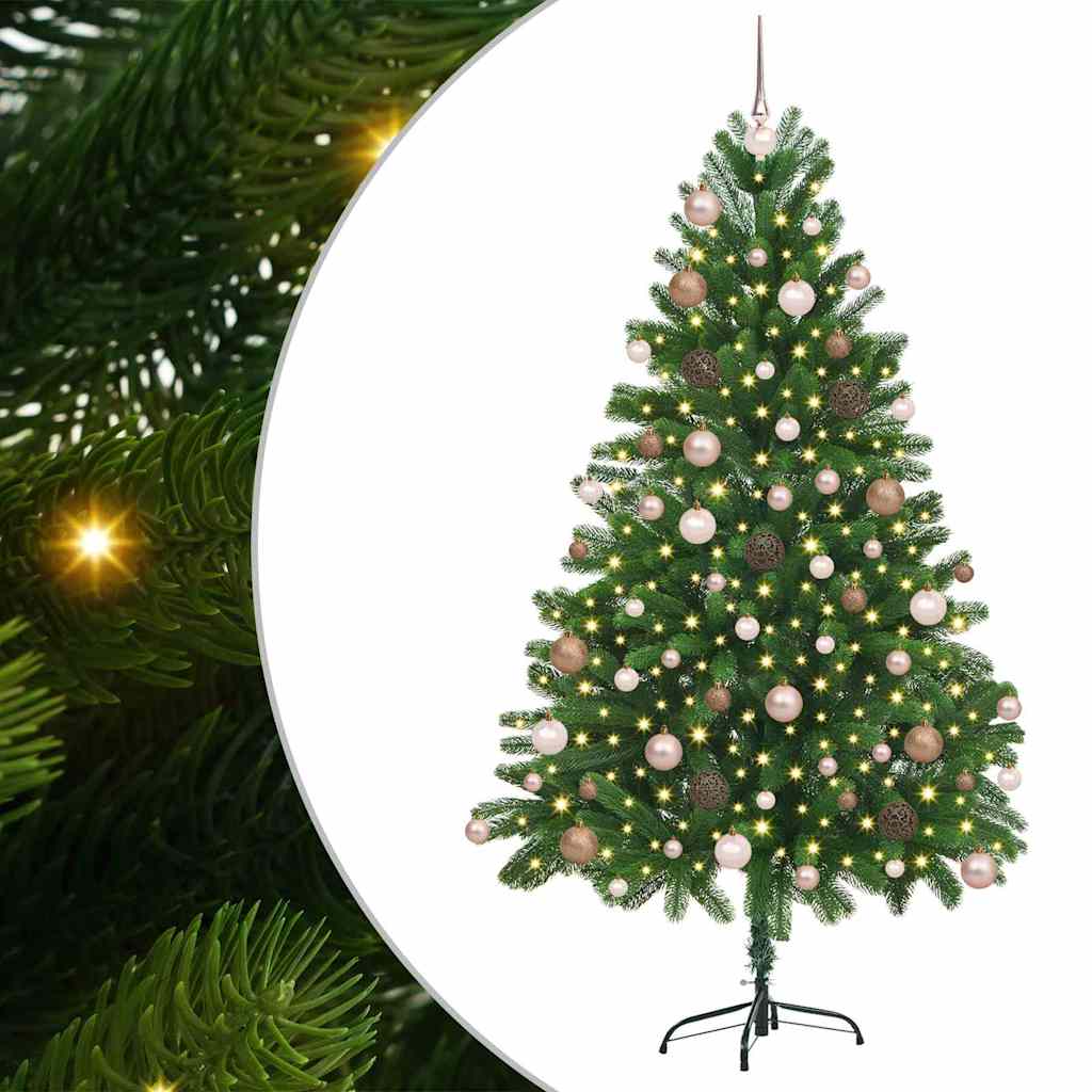 vidaXL Χριστουγεννιάτικο Δέντρο με 300 LED με βάση Πράσινο 180 cm PE