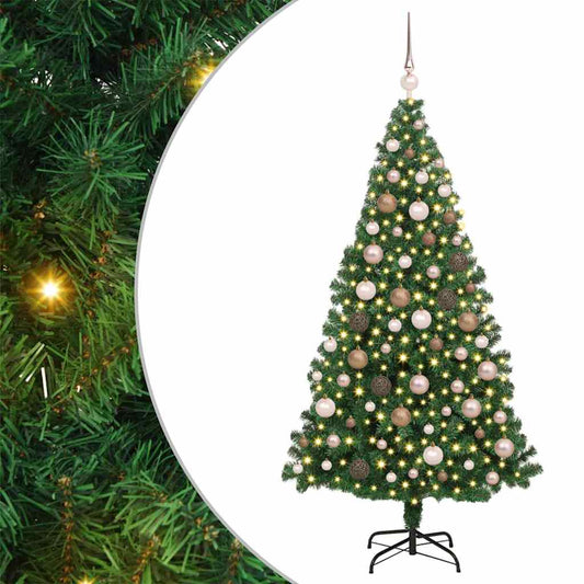 vidaXL Τεχνητό Χριστουγεννιάτικο Δέντρο με 300 LED Πράσινο 180 cm