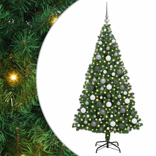 vidaXL Τεχνητό Χριστουγεννιάτικο Δέντρο με 300 LED Πράσινο 180 cm