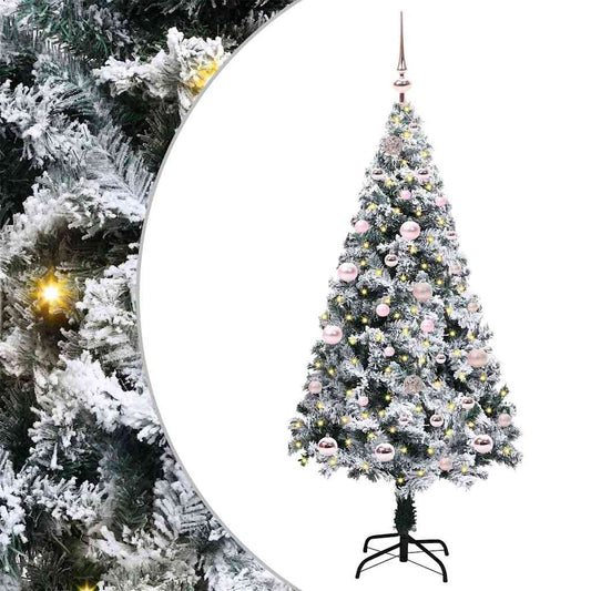 vidaXL Τεχνητό Χριστουγεννιάτικο Δέντρο με 150 LED Λευκό 150 cm