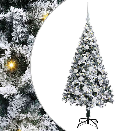vidaXL Τεχνητό Χριστουγεννιάτικο Δέντρο με 150 LED Λευκό 150 cm