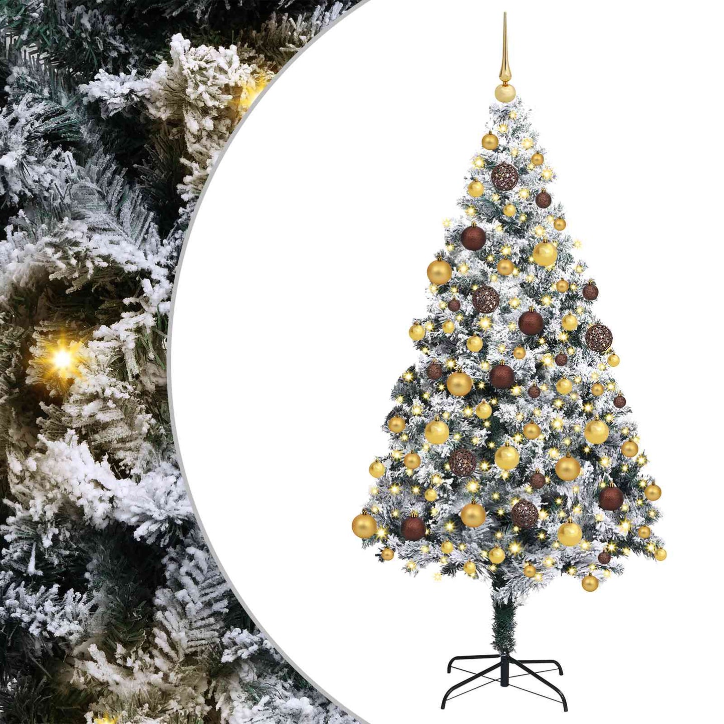 vidaXL Τεχνητό Χριστουγεννιάτικο Δέντρο με 300 LED Λευκό 180 cm