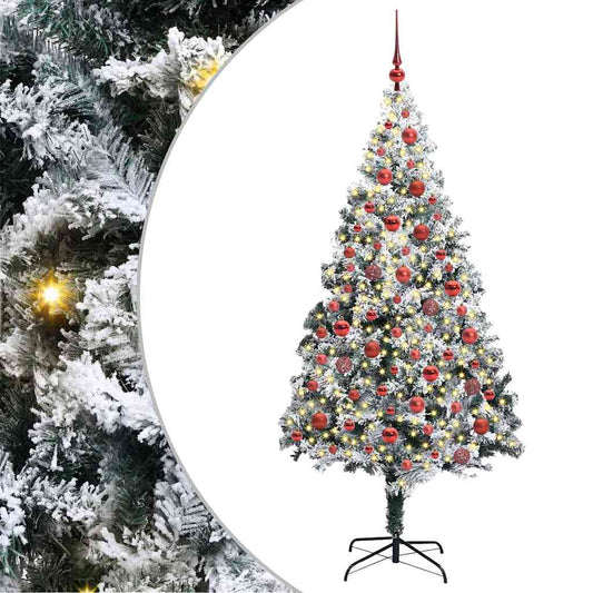 vidaXL Τεχνητό Χριστουγεννιάτικο Δέντρο με 300 LED Λευκό 180 cm