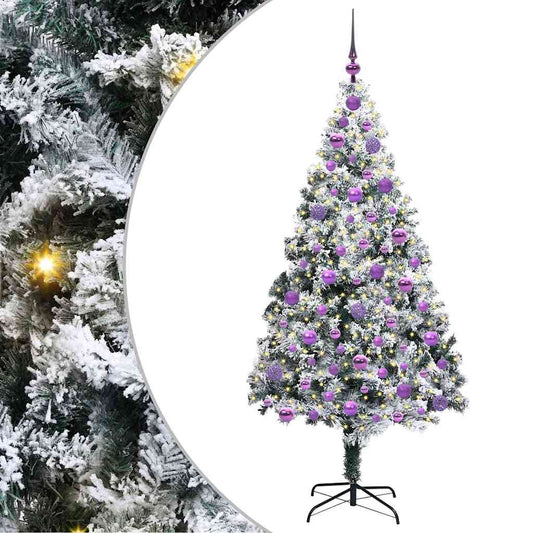 vidaXL Τεχνητό Χριστουγεννιάτικο Δέντρο με 300 LED Λευκό 180 cm