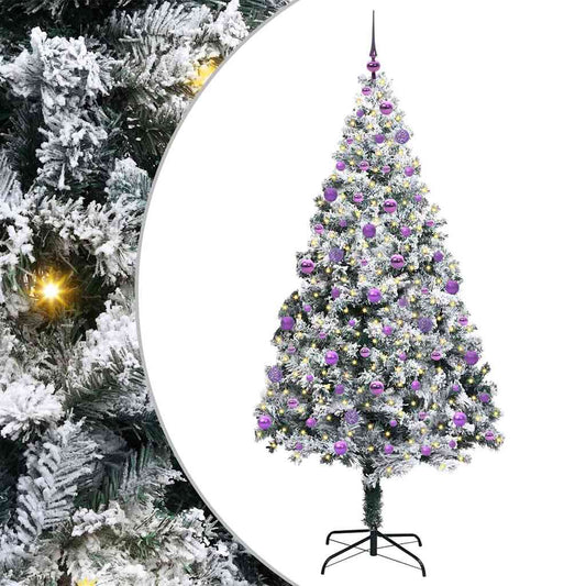 vidaXL Τεχνητό Χριστουγεννιάτικο Δέντρο με 300 LED Λευκό 210 cm