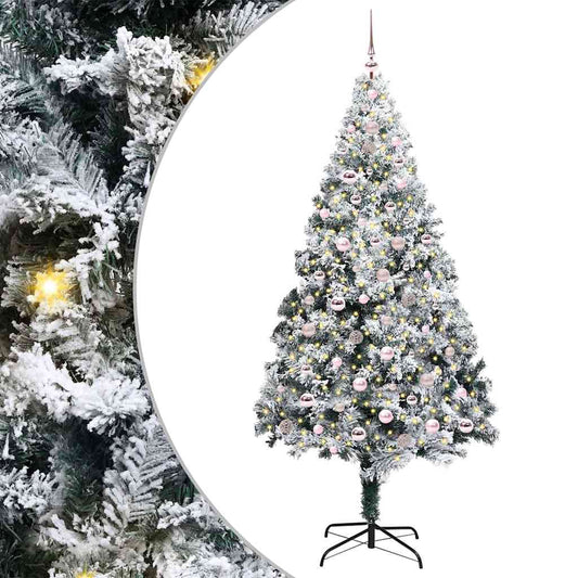 vidaXL Τεχνητό Χριστουγεννιάτικο Δέντρο με 300 LED Λευκό 240 cm