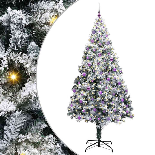 vidaXL Τεχνητό Χριστουγεννιάτικο Δέντρο με 300 LED Λευκό 240 cm