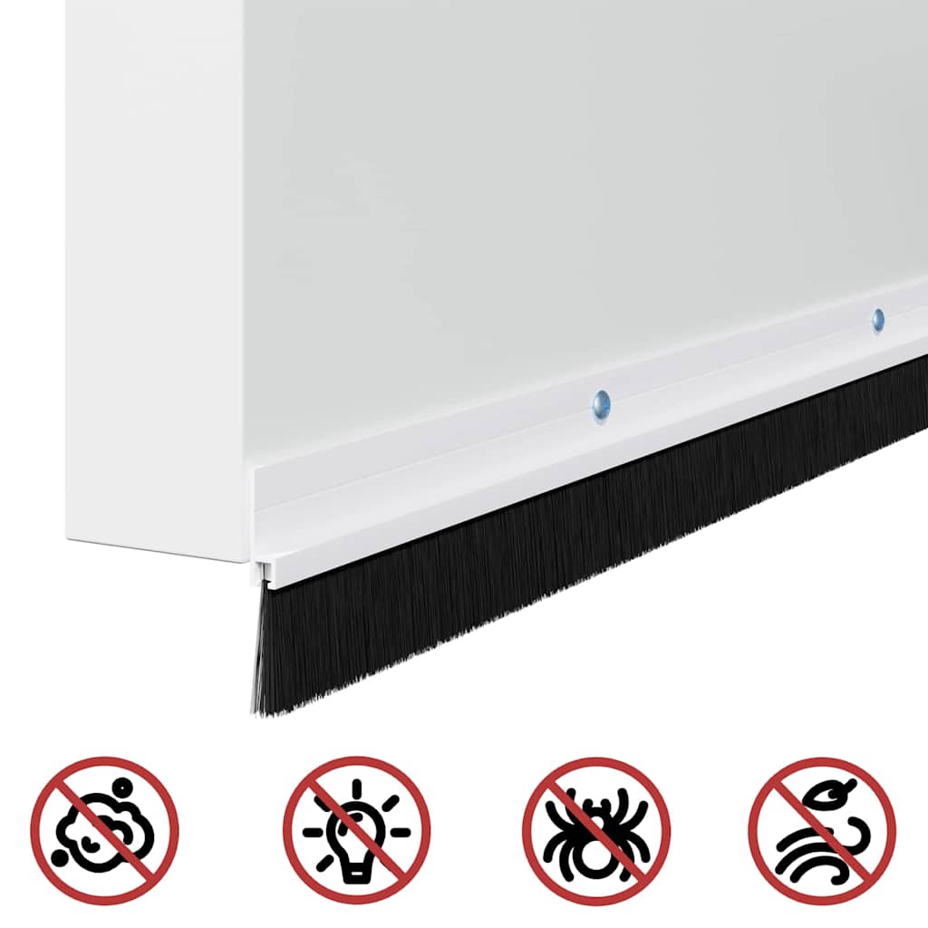 vidaXL Σφραγίδες πόρτας με βούρτσες που προσαρτώνται 6 pcs Λευκό