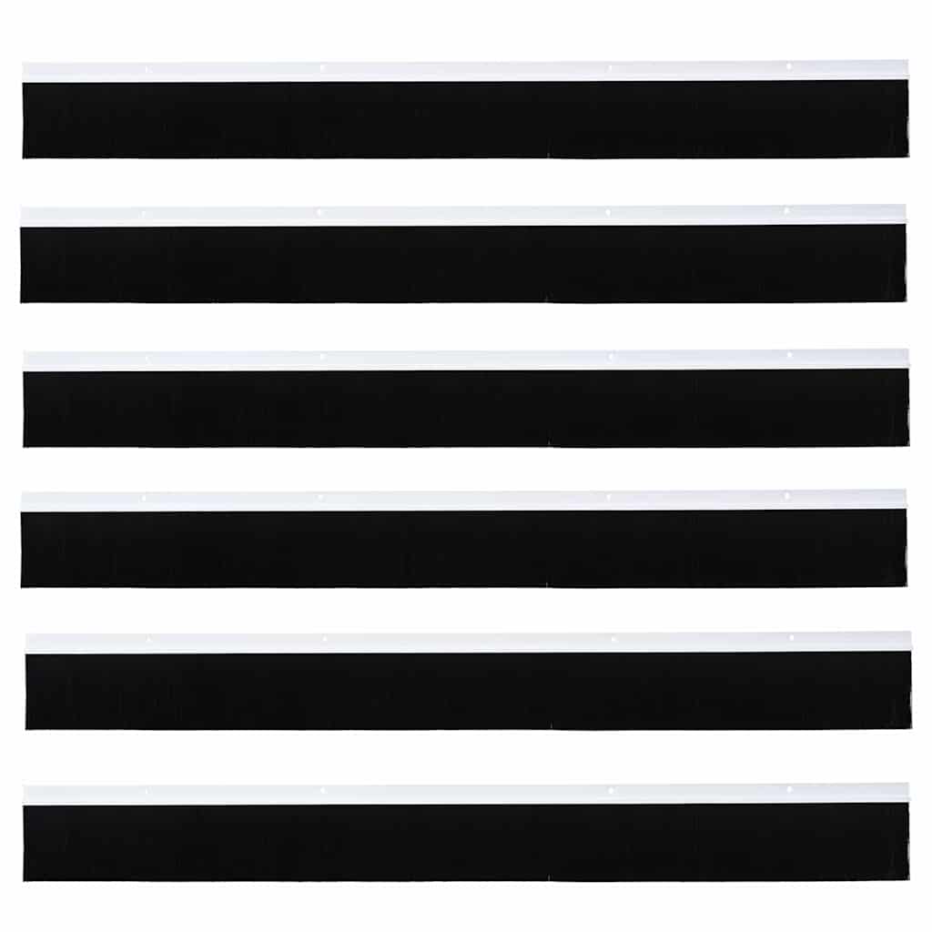 vidaXL Σφραγίδες πόρτας με βούρτσες που προσαρτώνται 6 pcs Λευκό