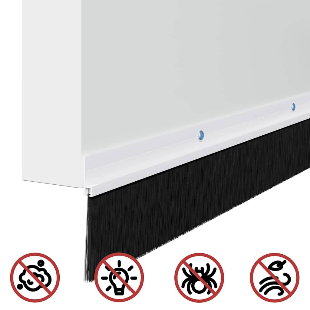 vidaXL Σφραγίδες πόρτας με βούρτσες που προσαρτώνται 12 pcs Λευκό