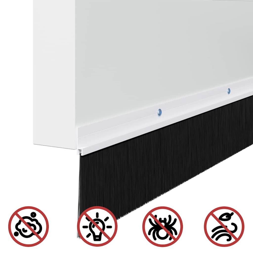 vidaXL Σφραγίδες πόρτας με βούρτσες που προσαρτώνται 12 pcs Λευκό