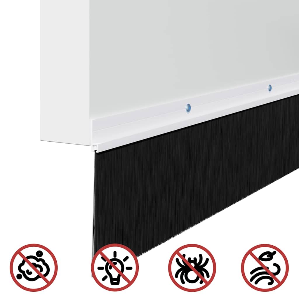 vidaXL Σφραγίδες πόρτας με βούρτσες που προσαρτώνται 12 pcs Λευκό