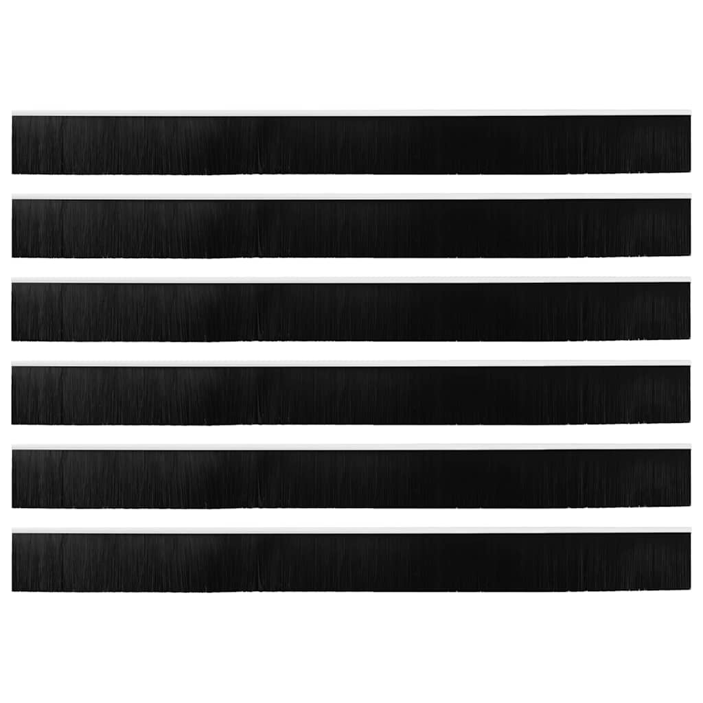 vidaXL Σφραγίδες πόρτας με βούρτσες που προσαρτώνται 6 pcs Λευκό