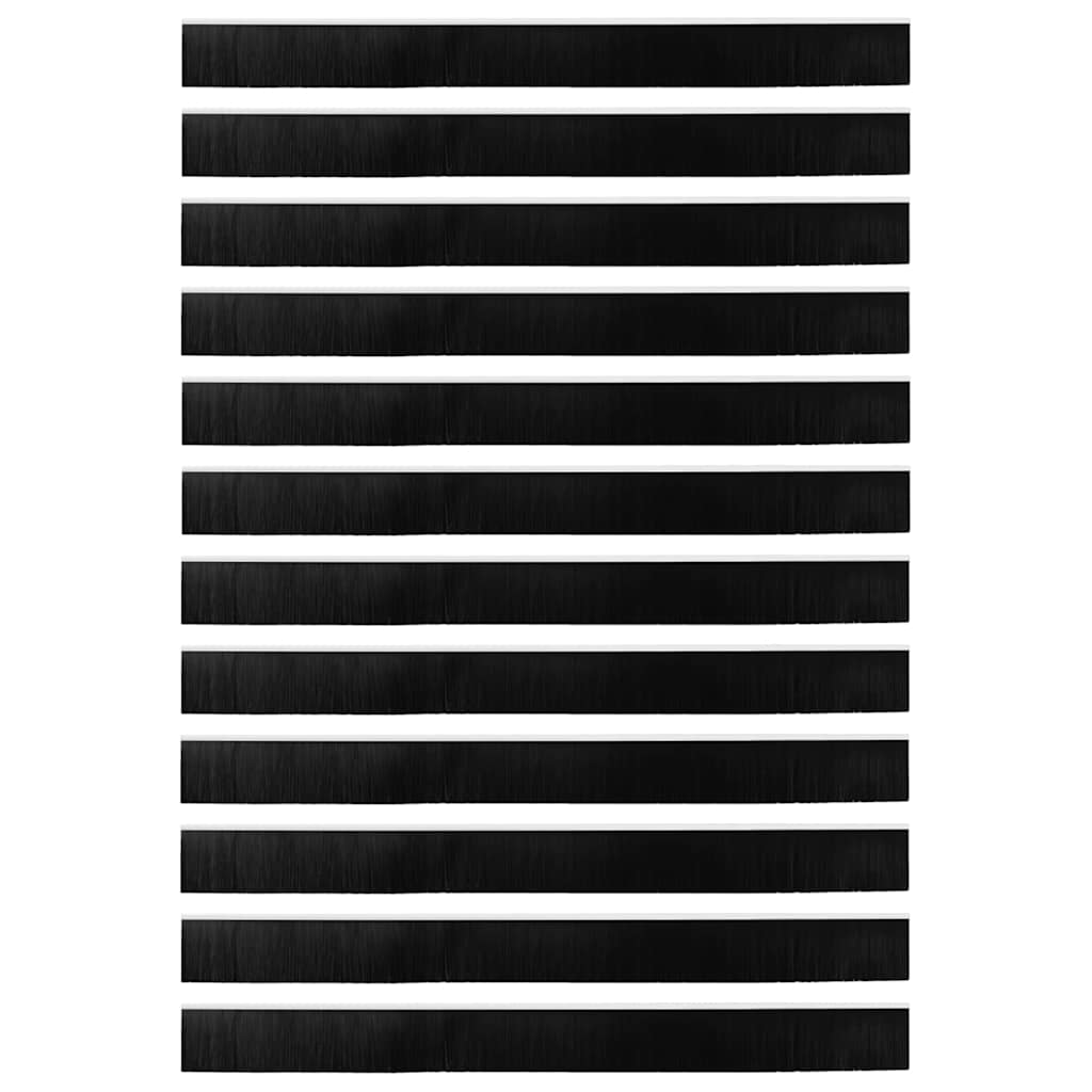 vidaXL Σφραγίδες πόρτας με βούρτσες που προσαρτώνται 12 pcs Λευκό