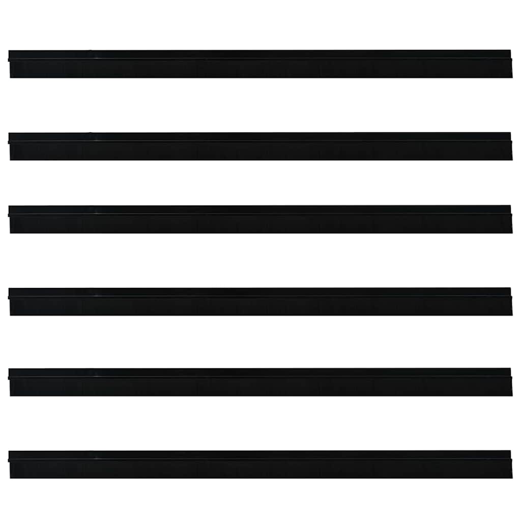 vidaXL Αυτοκόλλητες σφραγίδες πόρτας 6 pcs Μαύρο 100 cm