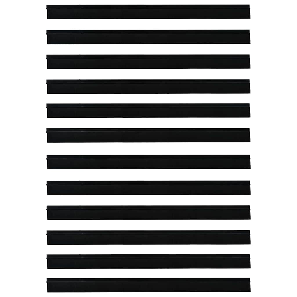 vidaXL Αυτοκόλλητες σφραγίδες πόρτας 12 pcs Μαύρο 100 cm