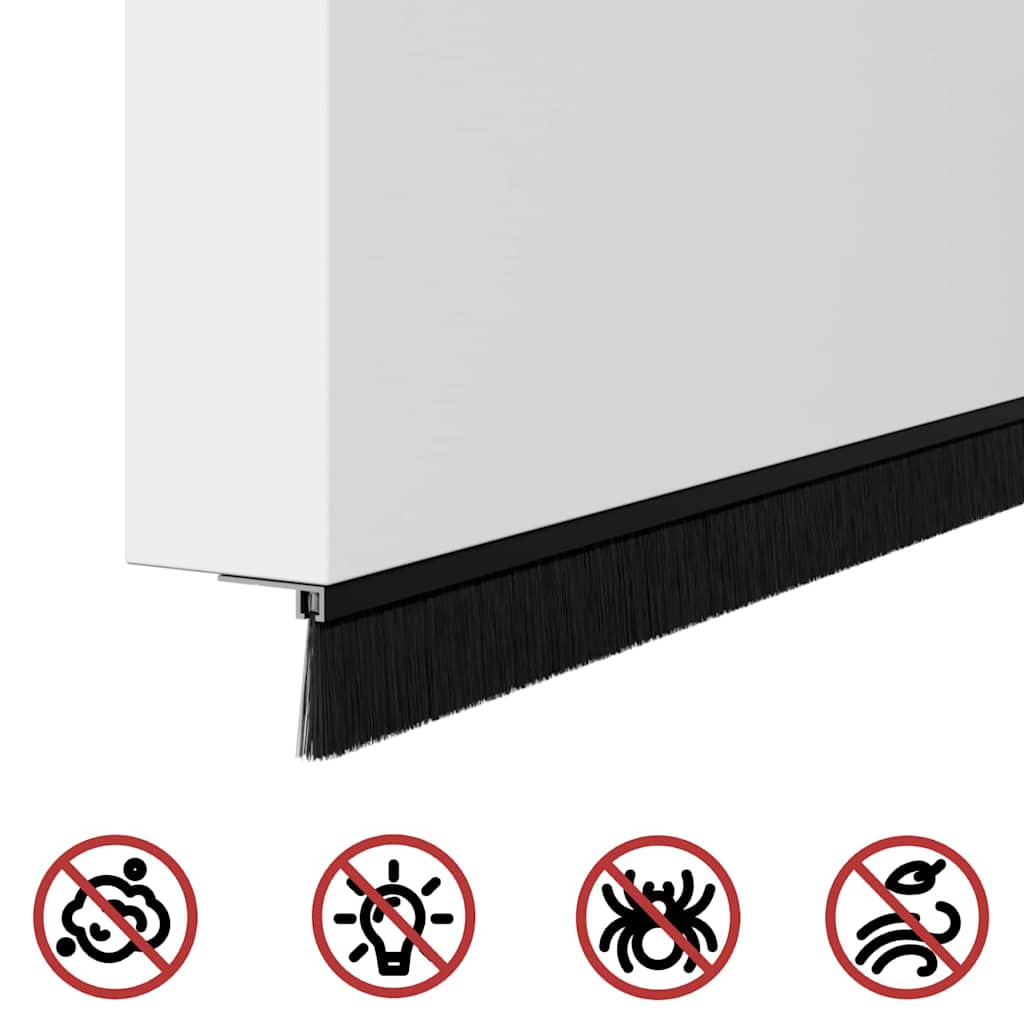 vidaXL Αυτοκόλλητες σφραγίδες πόρτας 2 pcs Μαύρο 100 cm