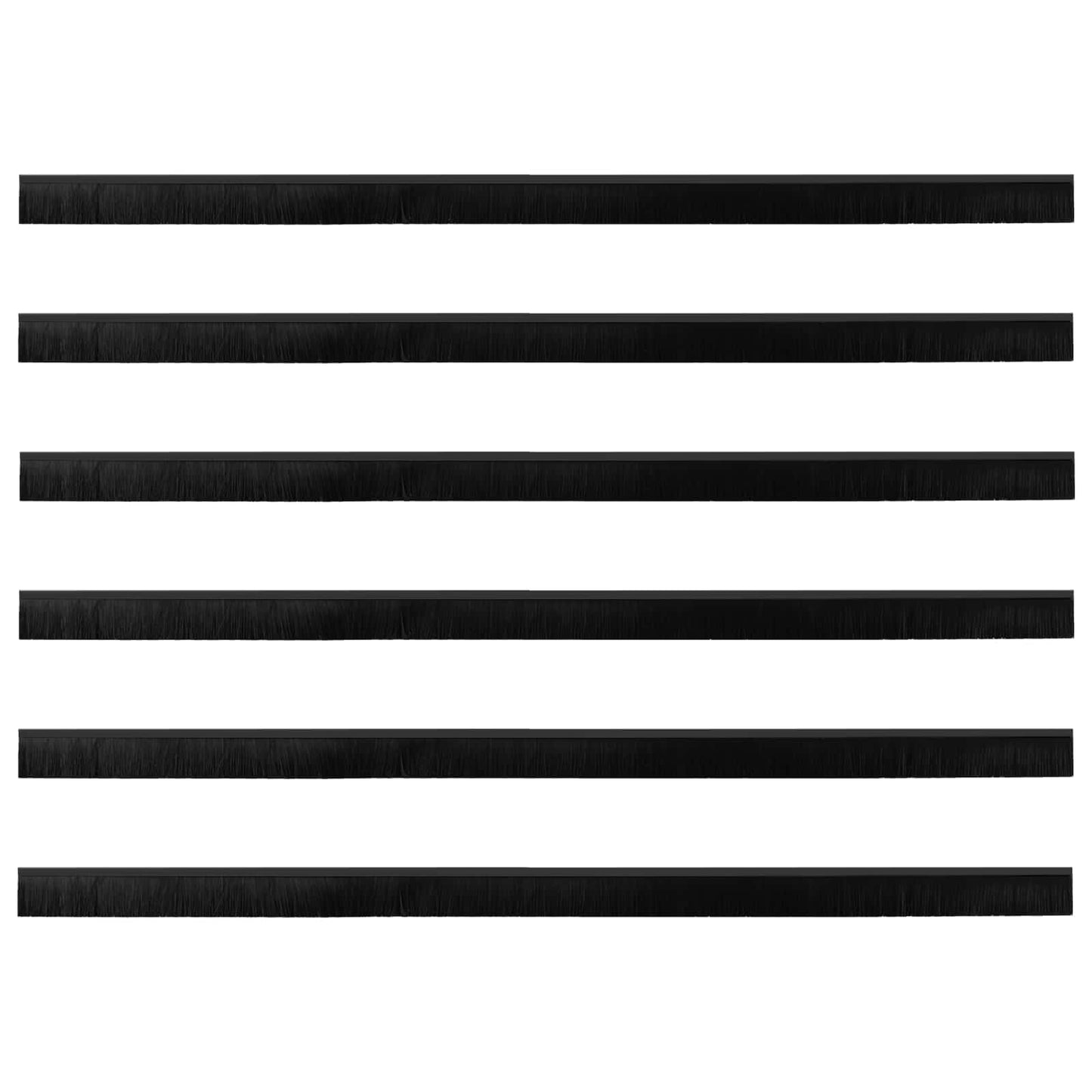 vidaXL Αυτοκόλλητες σφραγίδες πόρτας 6 pcs Μαύρο 100 cm