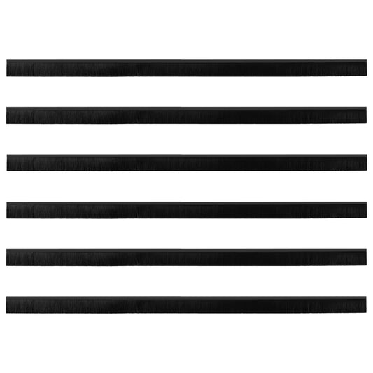 vidaXL Αυτοκόλλητες σφραγίδες πόρτας 6 pcs Μαύρο 100 cm
