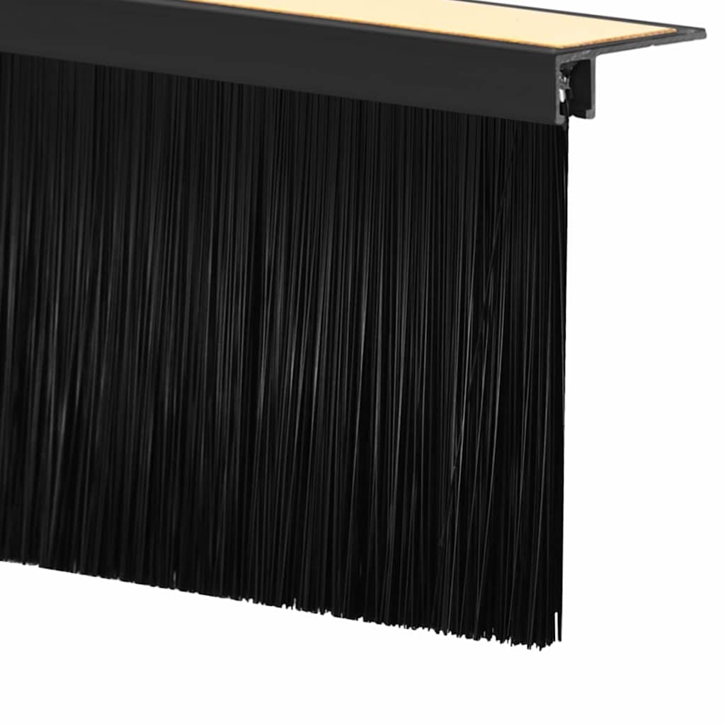 vidaXL Αυτοκόλλητες σφραγίδες πόρτας 6 pcs Μαύρο 100 cm
