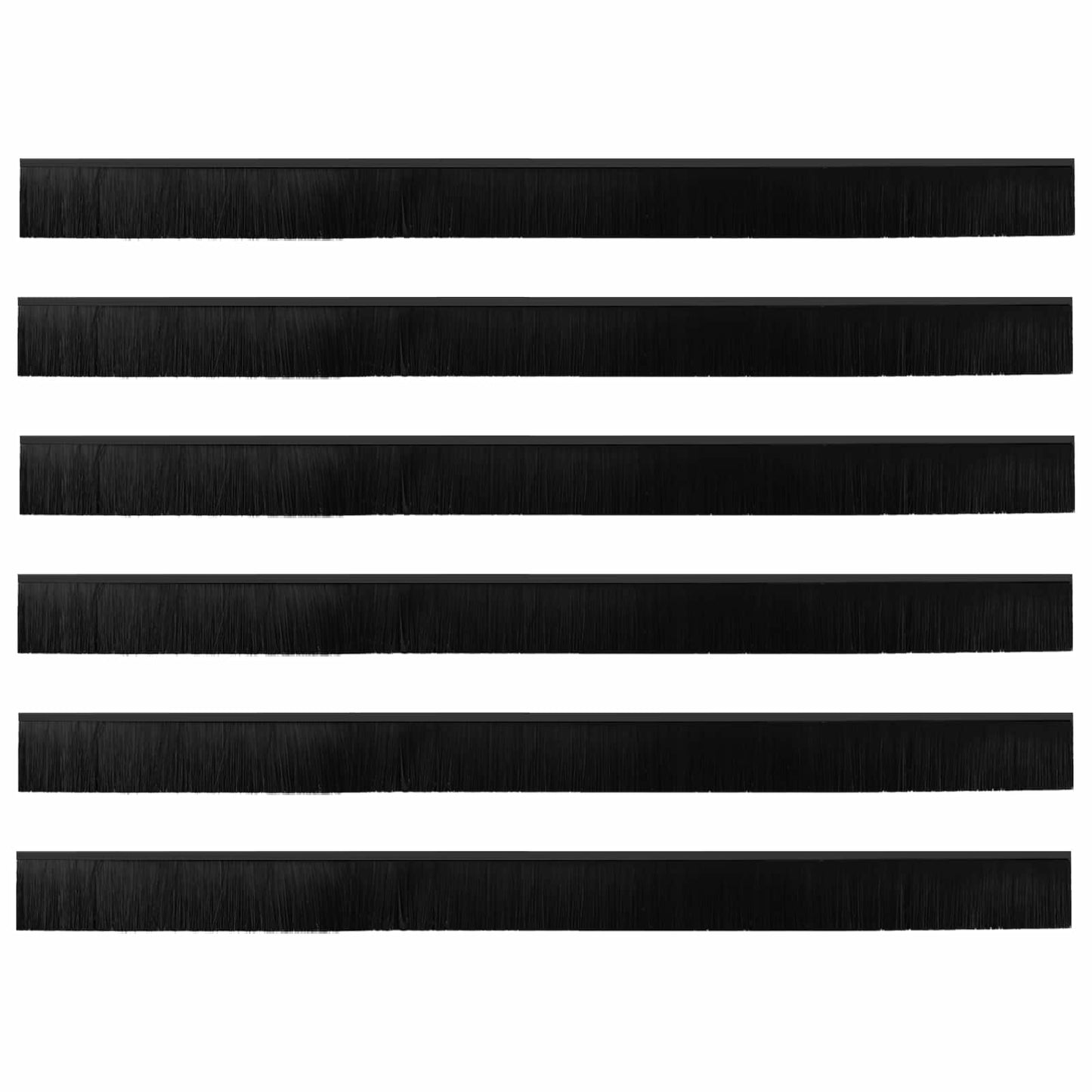 vidaXL Αυτοκόλλητες σφραγίδες πόρτας 6 pcs Μαύρο 100 cm
