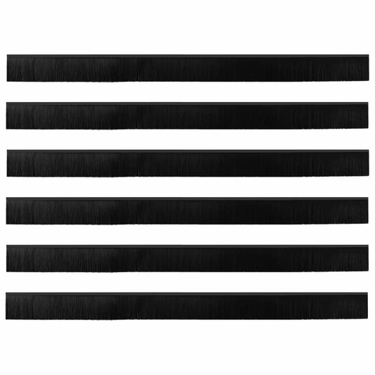 vidaXL Αυτοκόλλητες σφραγίδες πόρτας 6 pcs Μαύρο 100 cm