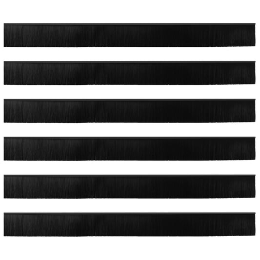 vidaXL Αυτοκόλλητες σφραγίδες πόρτας 6 pcs Μαύρο 100 cm