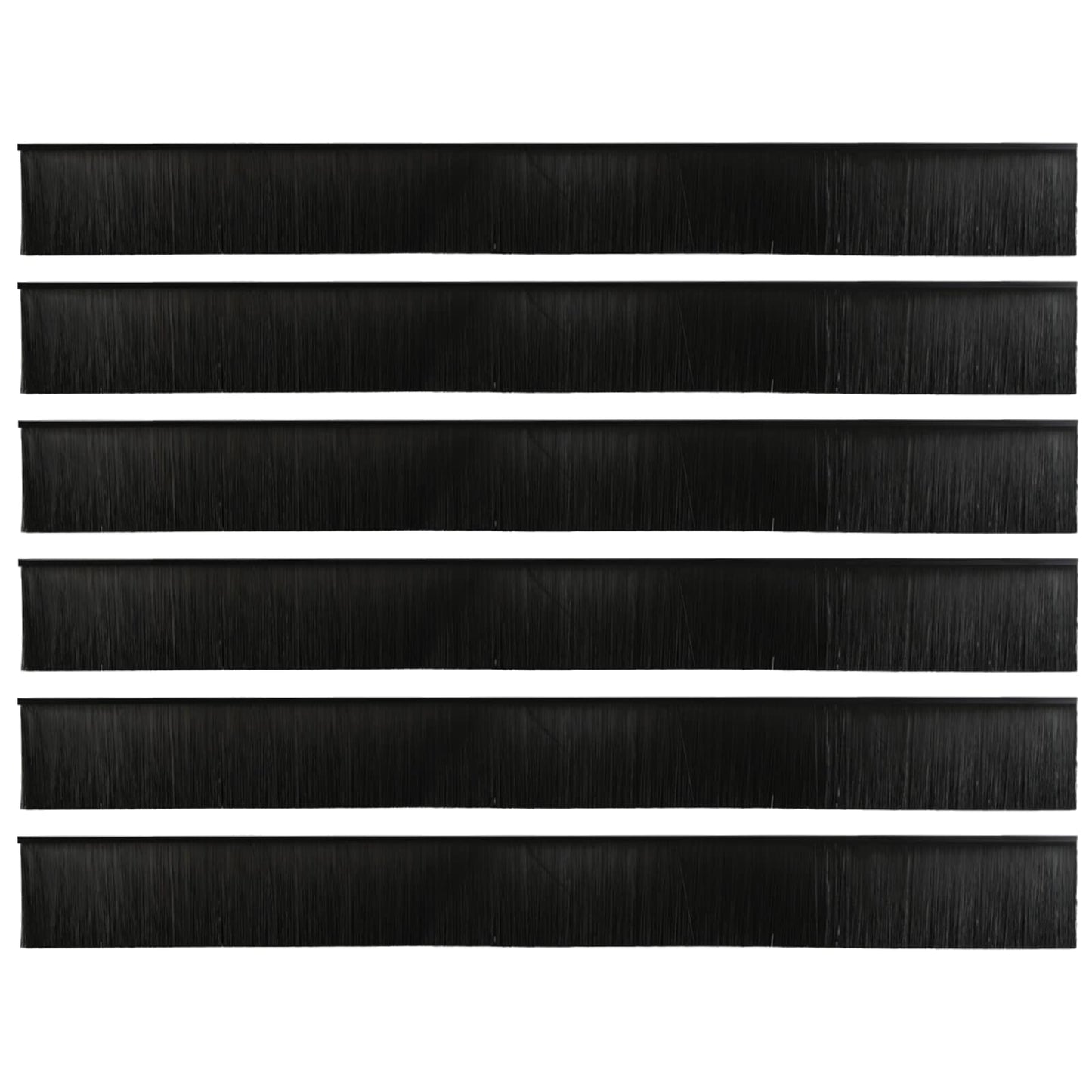 vidaXL Αυτοκόλλητες σφραγίδες πόρτας 6 pcs Μαύρο 100 cm