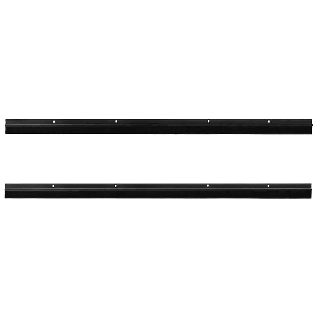 vidaXL Σφραγίδες πόρτας με βούρτσες που προσαρτώνται 2 pcs Μαύρο