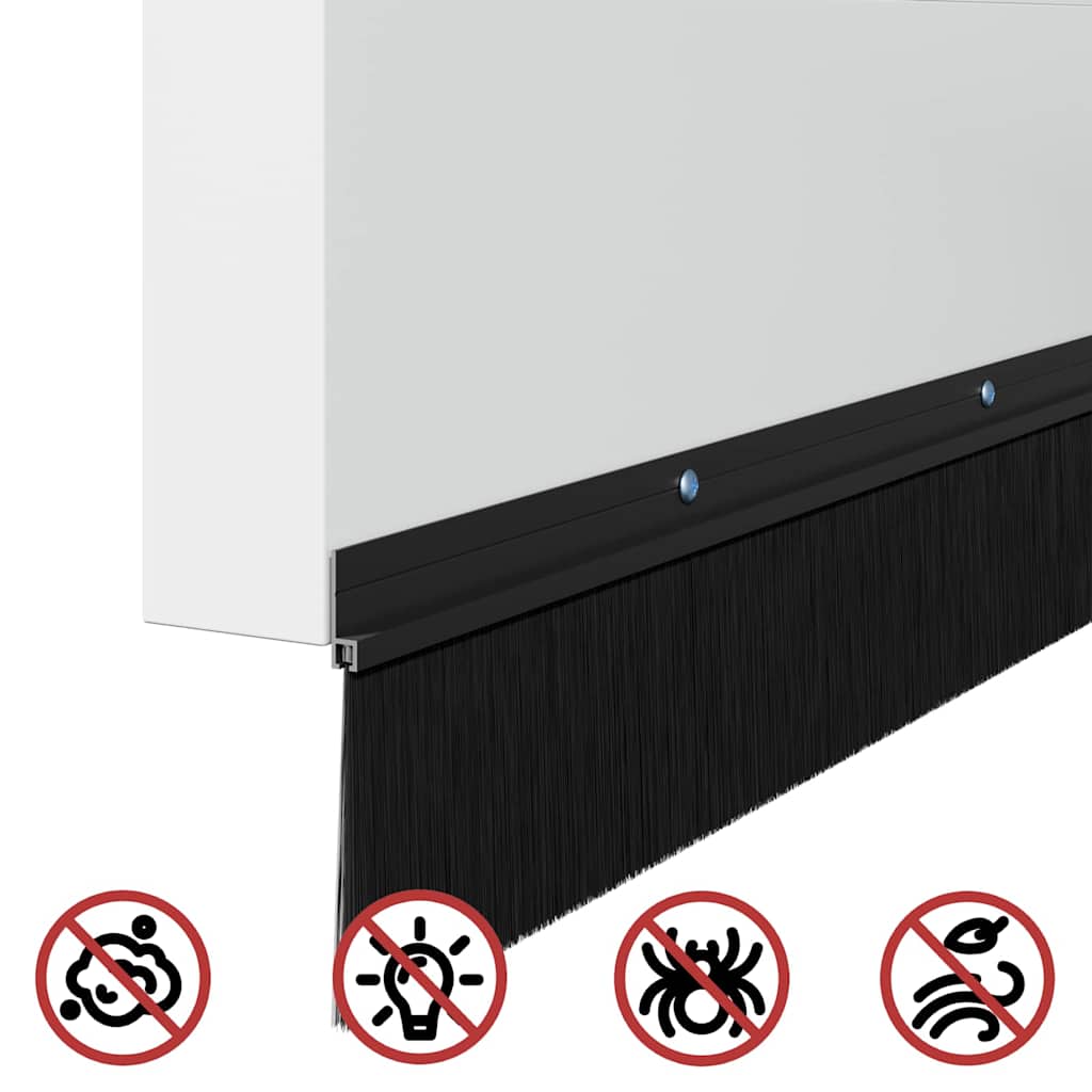 vidaXL Σφραγίδες πόρτας με βούρτσες που προσαρτώνται 6 pcs Μαύρο