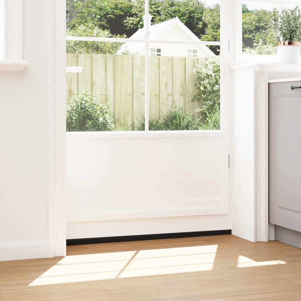 vidaXL Σφραγίδες πόρτας με βούρτσες που προσαρτώνται 6 pcs Μαύρο