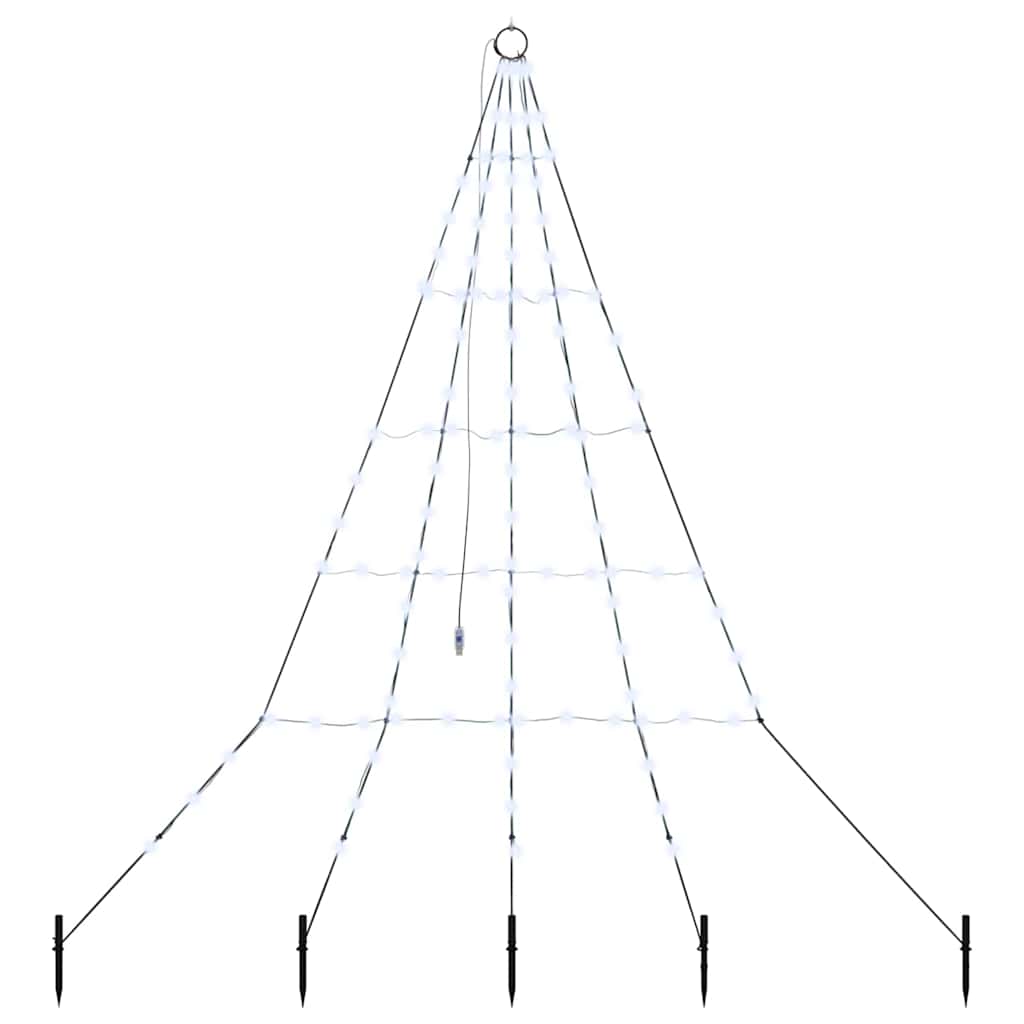 vidaXL LED Χριστουγεννιάτικο Δέντρο Ψυχρό λευκό 511 εκ Μέταλλο
