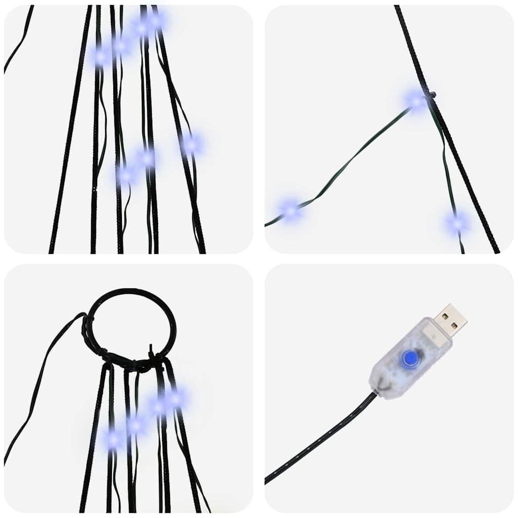 vidaXL LED Χριστουγεννιάτικο Δέντρο με 112 LED Μπλε 511 εκ Μέταλλο