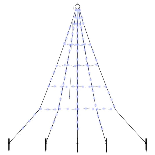 vidaXL LED Χριστουγεννιάτικο Δέντρο με 112 LED Μπλε 511 εκ Μέταλλο