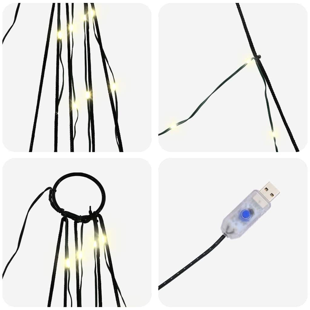 vidaXL LED Χριστουγεννιάτικο Δέντρο Θερμό λευκό 511 εκ Μέταλλο