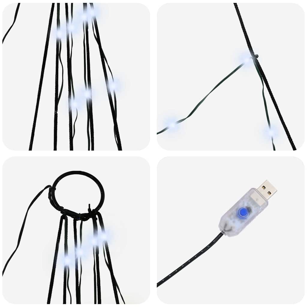 vidaXL LED Χριστουγεννιάτικο Δέντρο Ψυχρό λευκό 511 εκ Μέταλλο