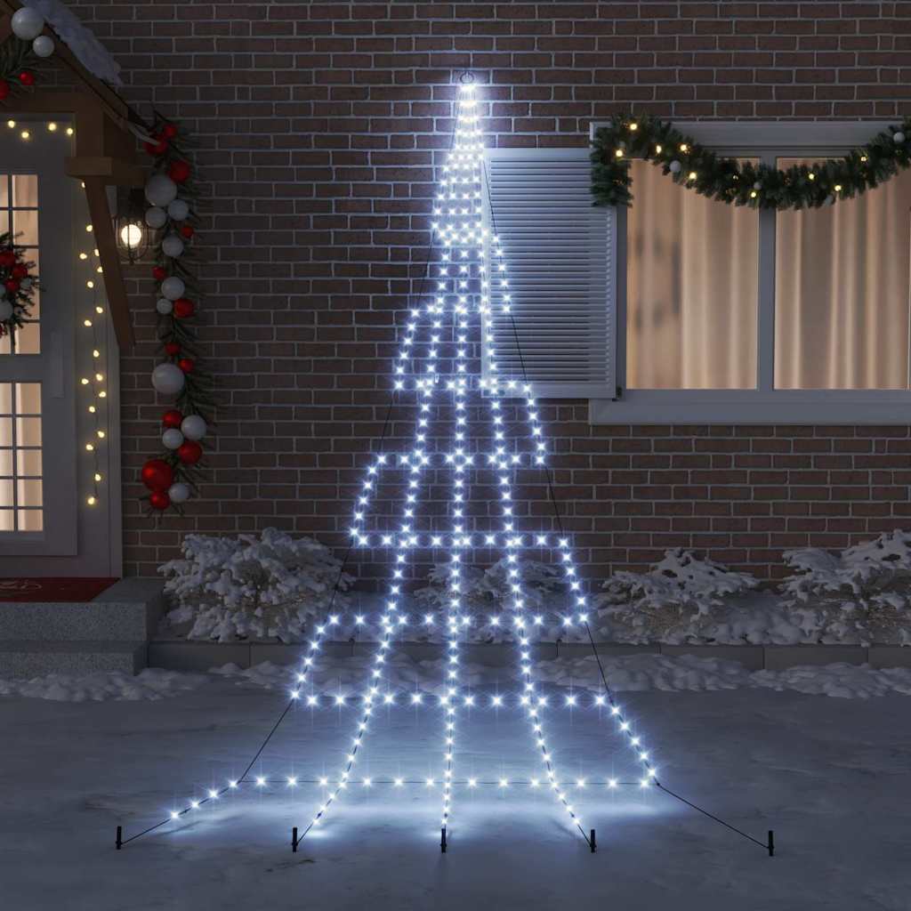 vidaXL LED Χριστουγεννιάτικο Δέντρο Ψυχρό λευκό 511 εκ Μέταλλο